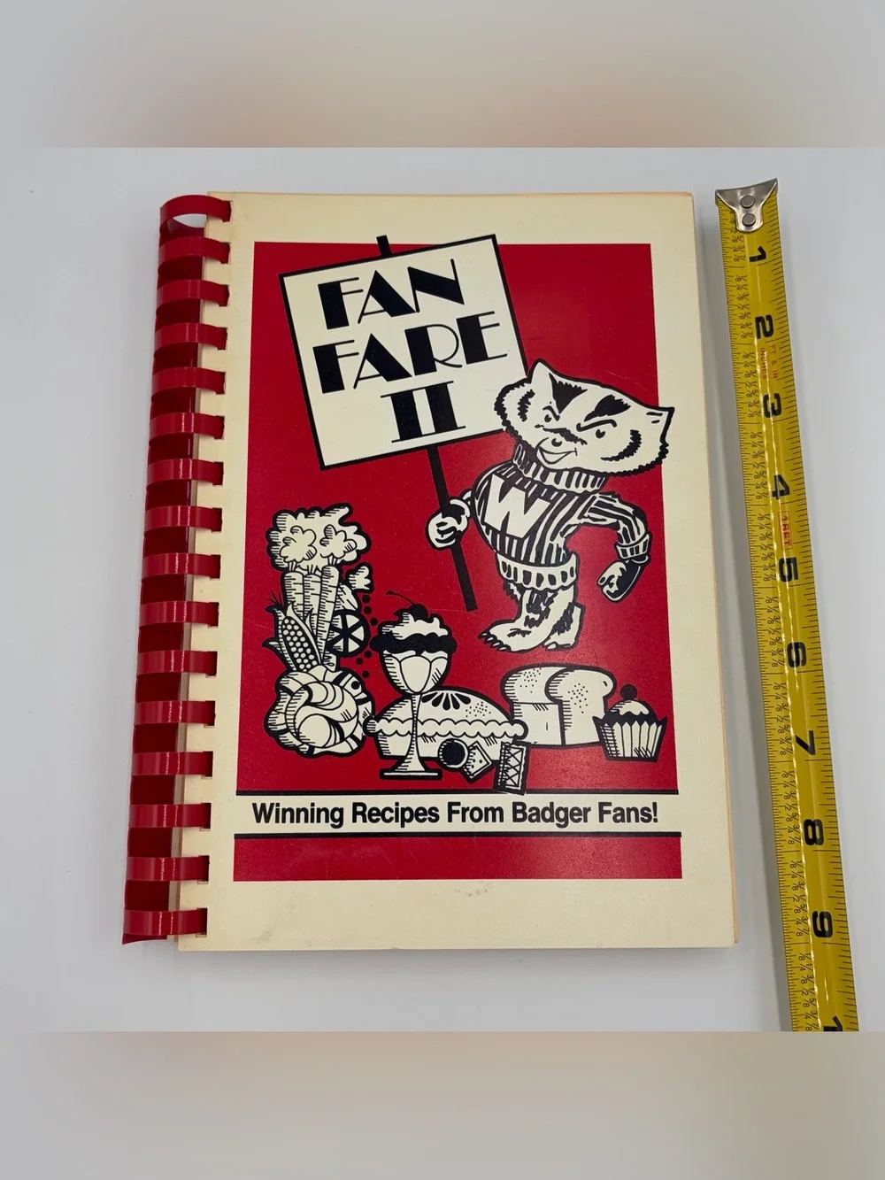 VTG 1981 University of Wisconsin Badgers Fan Fare Il Spiral Cook Book Recipe UW